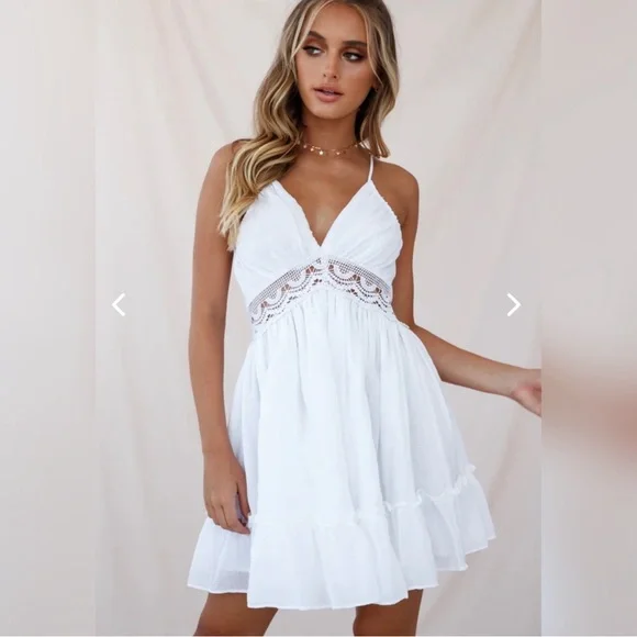 Selfie Leslie Dresses Selfie Leslie Maple Embroidered Trim